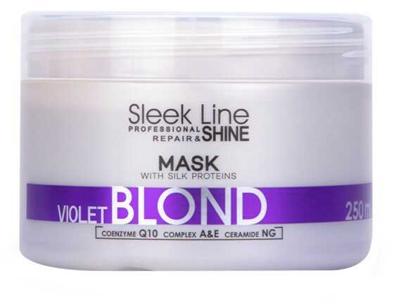 Maska do włosów blond neutralizująca Stapiz Sleek line violet blond 250 ml