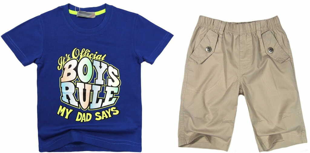 Chłopięca koszulka i szorty 438 Boys Rule 5A deni