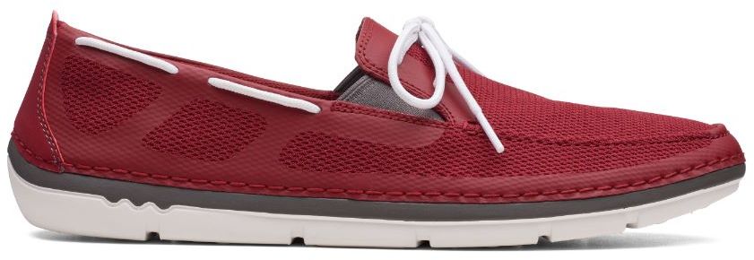 Mokasyny męskie Clarks Step Maro Wave czerwone 261408427