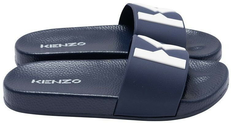 Kenzo Kids Klapki dziecięce kolor granatowy - Kenzo kids