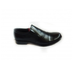 Skorzane BUTY MESKIE szerokie TĘGOSĆ H czarny 42