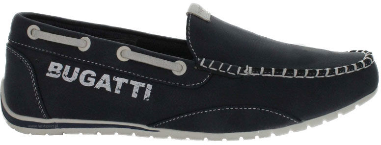 Mokasyny męskie Bugatti granatowe321-73460-5900-4100 DARK BLUE