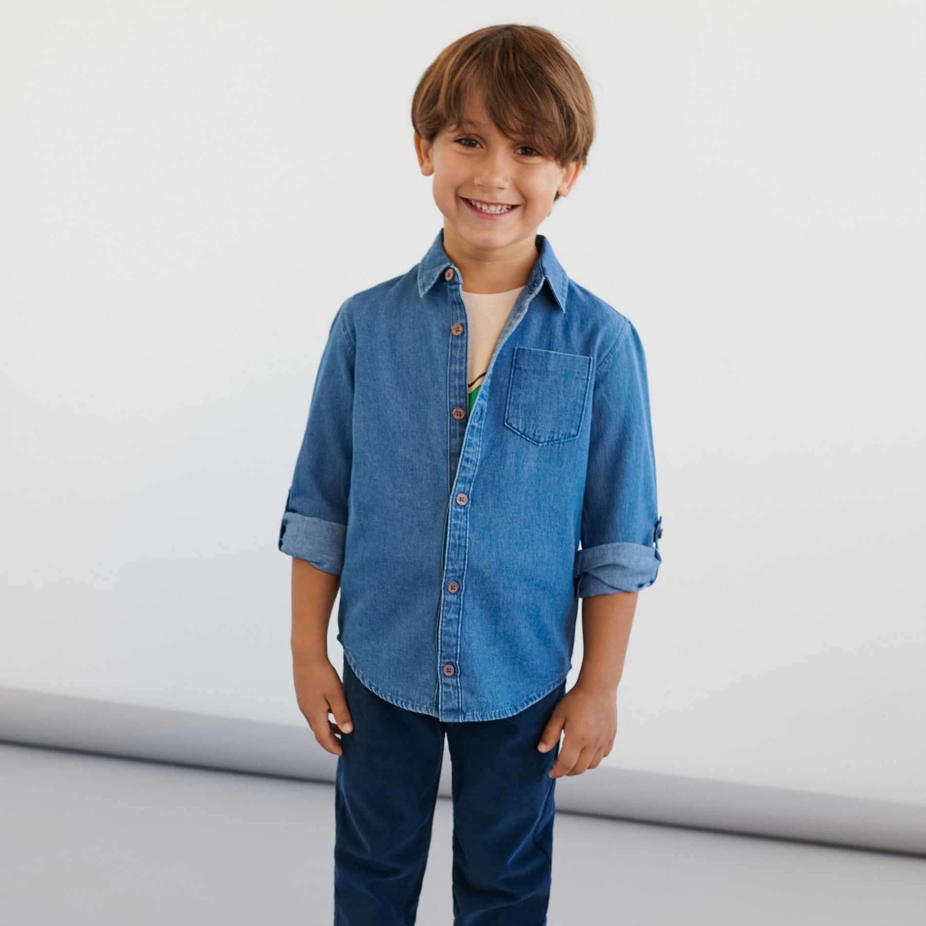 Sinsay - Koszula jeansowa - Niebieski