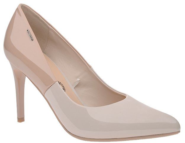 Czółenka Szpilki BIG STAR U274695 Beige Nude Beżowe Lakierki