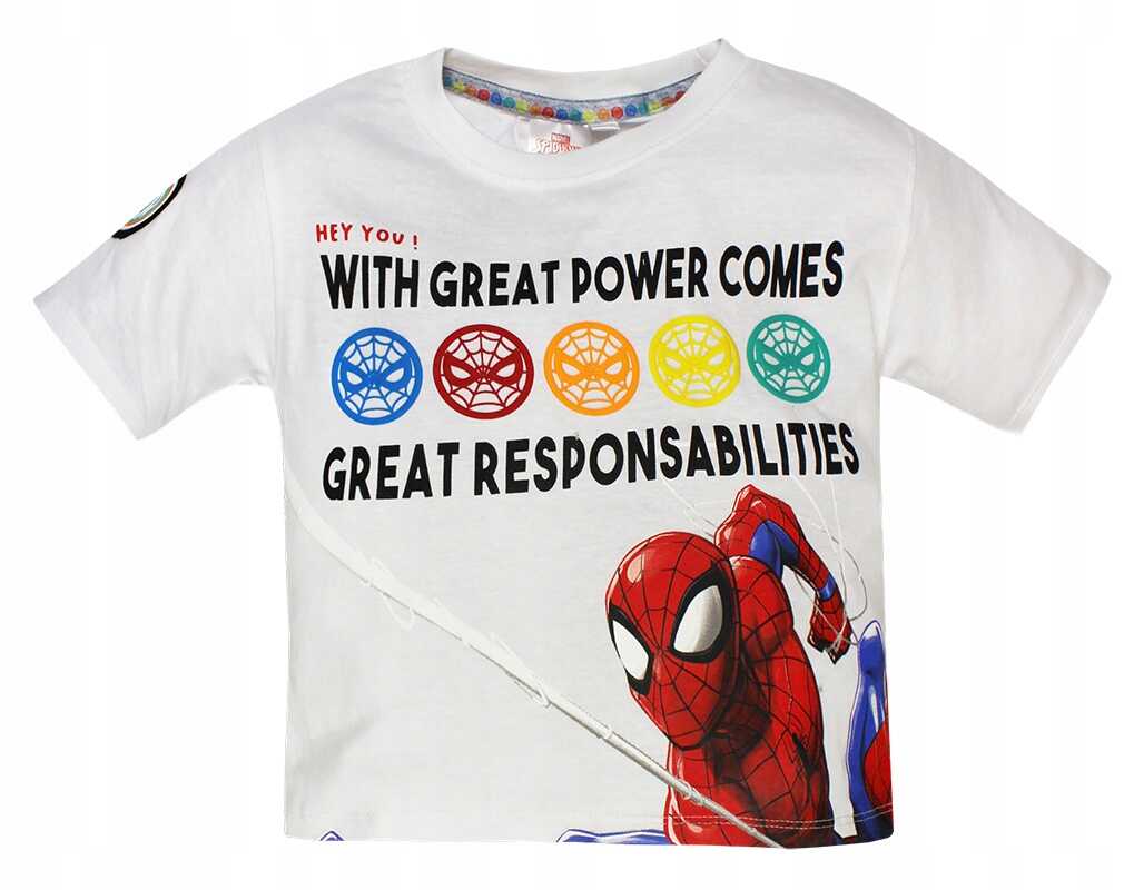 Spiderman Bluzka Dla Chłopca Koszulka Marvel 116