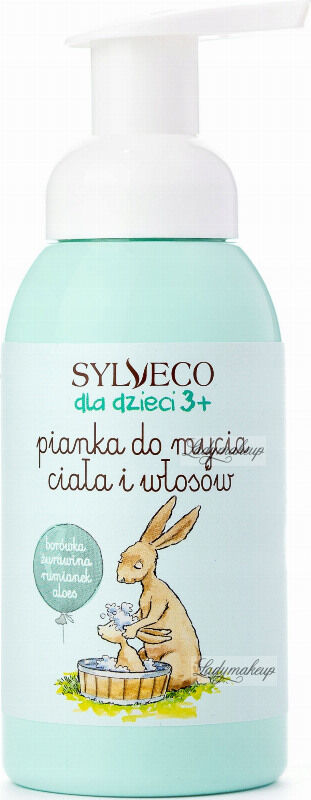 SYLVECO - Dla dzieci 3+ Pianka do mycia ciała i włosów - Borówka, żurawina, rumianek, aloes - 290 ml